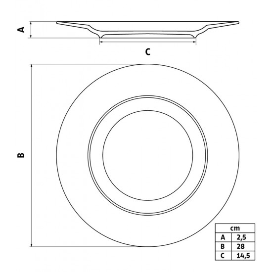 Prato Raso 28cm Lilla Porcelana Tramontina